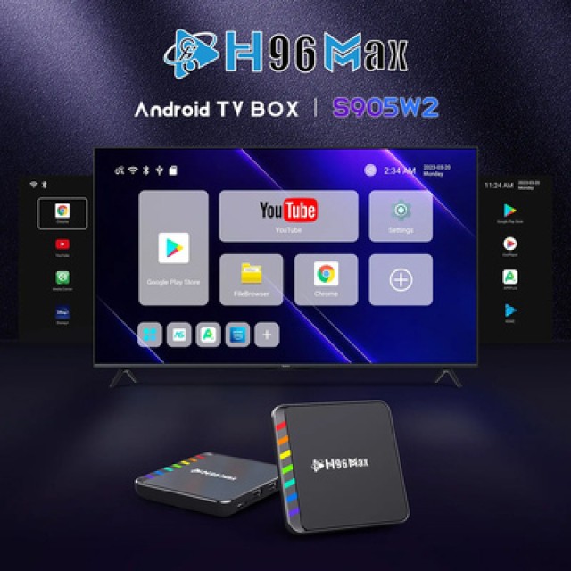 H96 TV Box Μax W2, 4K, S905W2, 4/32GB, WiFi 6, Bluetooth, Android 11