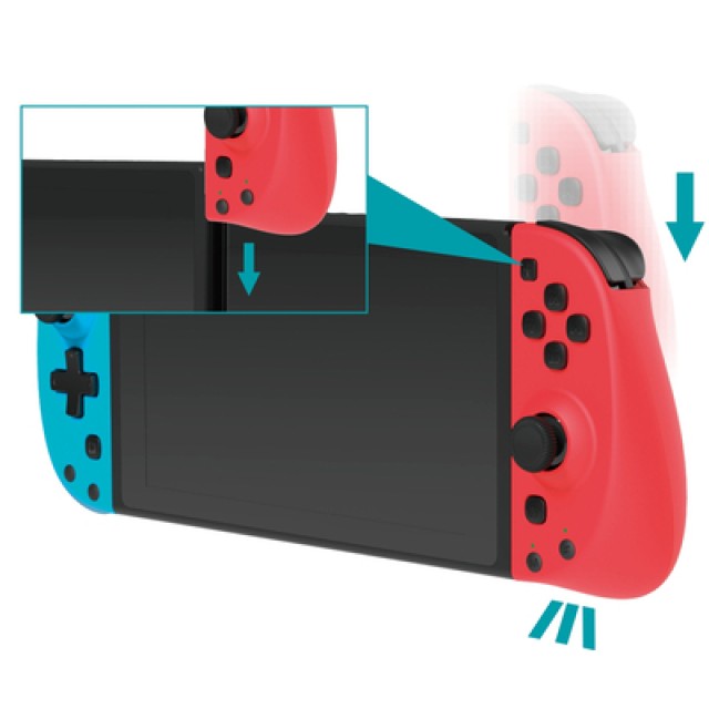 ROAR ασύρματο JoyCon gamepad RR-0015 για Nintendo Switch, μπλε & κόκκινο