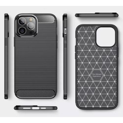 POWERTECH θήκη Carbon MOB-1930 για iPhone 15 Pro Max, μαύρη