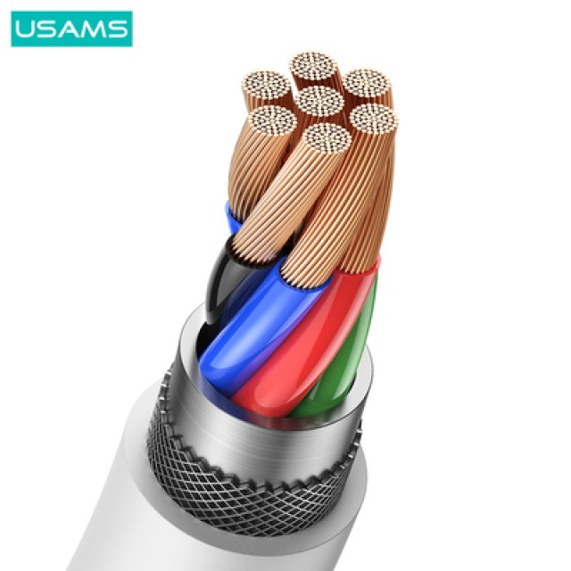 USAMS καλώδιο micro USB σε USB US-SJ607, 10W, 1m, λευκό