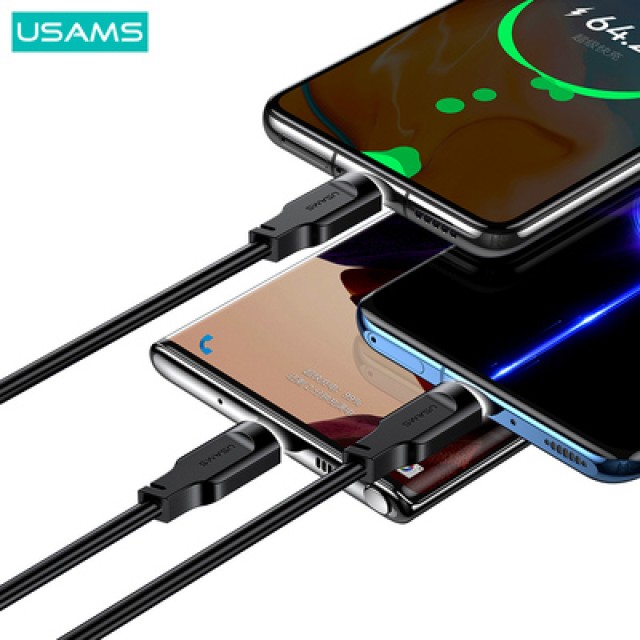 USAMS καλώδιο USB-C σε USB-C US-SJ567, 100W PD, 1.2m, μωβ