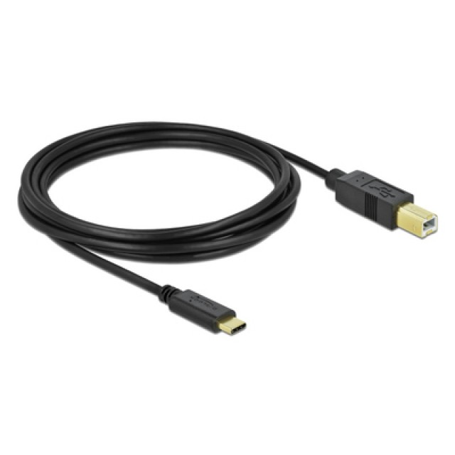 DELOCK καλώδιο USB-C σε USB Type B 83666, 480Mbps, 3m, μαύρο