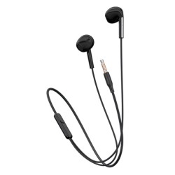 CELEBRAT earphones με μικρόφωνο G28, 3.5mm σύνδεση, Φ10mm, 1.2m, μαύρα