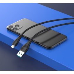 CELEBRAT καλώδιο Lightning σε USB CB-18I, 12W 2.4A, 480Mbps, 1m, μαύρο