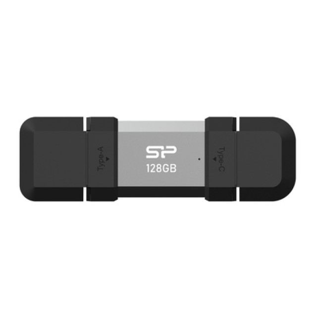 SILICON POWER USB Flash Drive C51, USB/USB-C, 128GB, 120MBps, ασημί