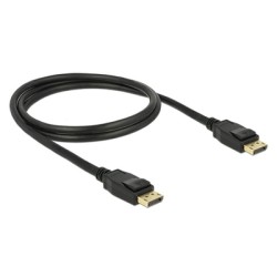 DELOCK καλώδιο DisplayPort 1.2 83805, 4K/60Hz, 21.6 Gbps, 1m, μαύρο