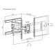 BRATECK επιτοίχια βάση LPA81-486 για τηλεόραση 43-100" full motion, 60kg