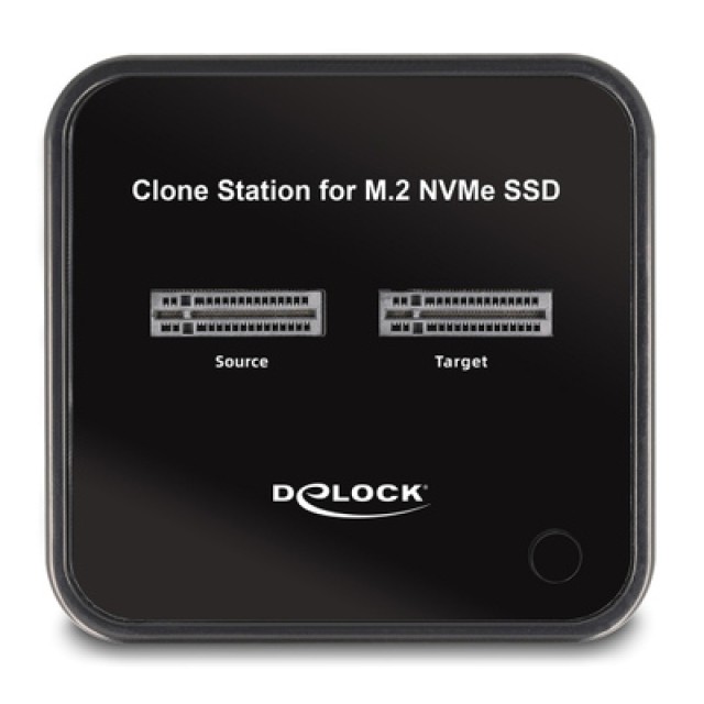 DELOCK docking station 64177, clone function, 2x M.2 NVMe 10 Gbps, μαύρο