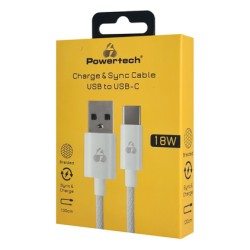 POWERTECH καλώδιο USB-C σε USB PTR-0184, 18W, 480Mbps, 1m, λευκό