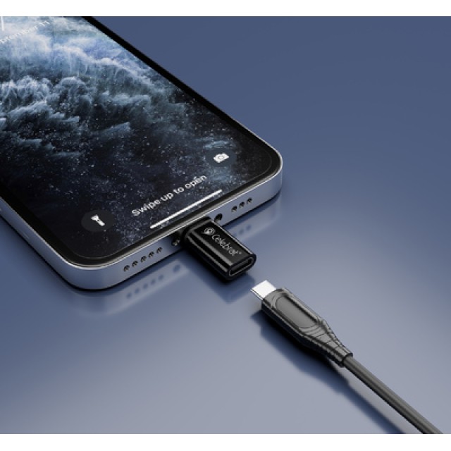 CELEBRAT αντάπτορας Lightning σε USB-C CA-03, 2A, 480Mbps, μαύρος