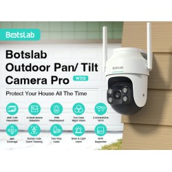 BOTSLAB smart κάμερα W312, 4MP/2.5K, WiFi & LAN, PTZ, SD, IP66