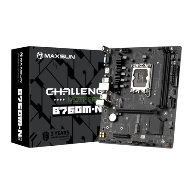 MAXSUN μητρική Challenger B760M-N D5, 2x DDR5, s1700, USB 3.2, 1G LAN, M-ATX