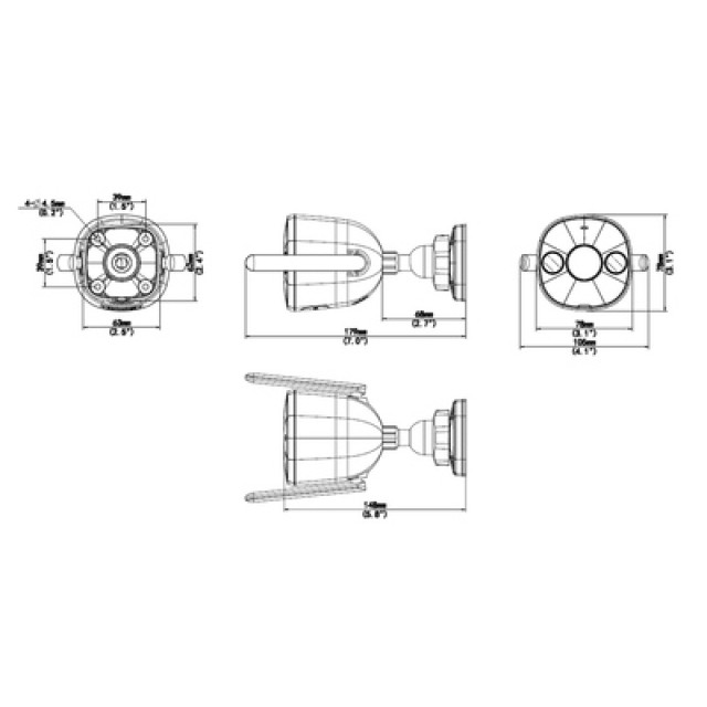 UNIARCH smart κάμερα UHO-B2D-M3F3D, 3MP, WiFi, SD, IP67