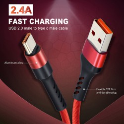 CABLETIME καλώδιο USB-C σε USB CT-PU32, 12W, 480Mbps, 1m, κόκκινο