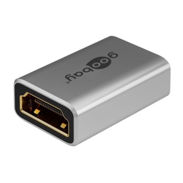 GOOBAY αντάπτορας HDMI 72008, Ethernet, 8K/60Hz, 4K/120Hz, 48 Gbps, γκρι