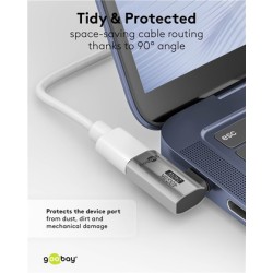 GOOBAY αντάπτορας USB-C 74441, γωνιακός 90°, USB4, 240W, 40Gbps, 8K, γκρι