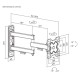 POWERTECH επιτοίχια βάση PT-1279 για τηλεόραση 13-32", full motion, 20kg