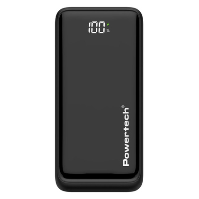 POWERTECH power bank PT-1326 με οθόνη, 10000mAh, 22.5W, μαύρο