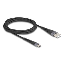 DELOCK καλώδιο USB σε USB-C 81122, 60W, 480Mbps, 2m, μαύρο