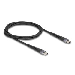 DELOCK καλώδιο USB-C 81124, 60W, 480Mbps, 1m, μαύρο