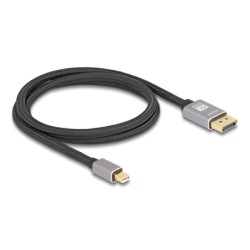 DELOCK καλώδιο mini DisplayPort σε DisplayPort 81091, 8K/60Hz, 32.4 Gbps, 1m, μαύρο