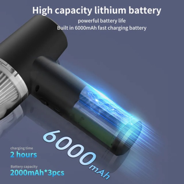 KINZIR 2 σε 1 σκουπάκι χειρός & air duster VC43, 70W, 6000mAh, μαύρο KINZIR 2 σε 1 σκουπάκι χειρός & air duster VC43, 70W, 6000mAh, μαύρο