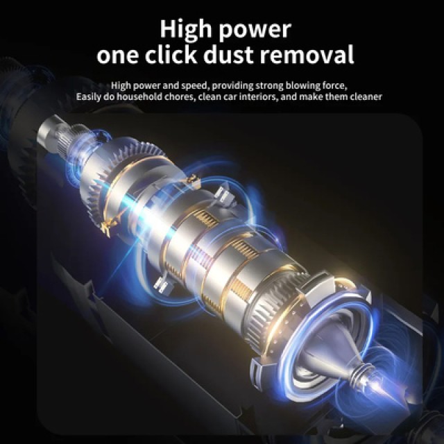 KINZIR 2 σε 1 σκουπάκι χειρός & air duster VC43, 70W, 6000mAh, μαύρο KINZIR 2 σε 1 σκουπάκι χειρός & air duster VC43, 70W, 6000mAh, μαύρο
