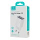 USAMS φορτιστής τοίχου US-CC229, USB & USB-C, 30W, GaN, λευκός
