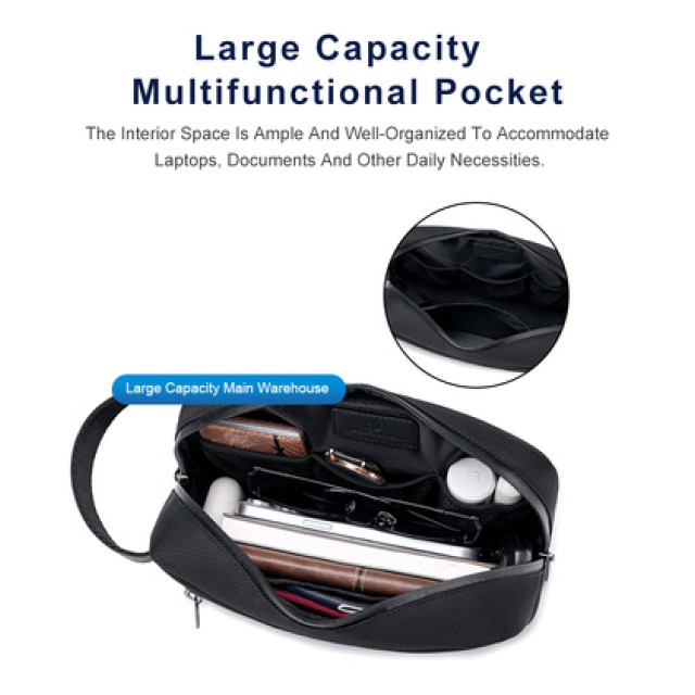 ARCTIC HUNTER τσάντα χειρός K00691, 2.7L, μαύρη ARCTIC HUNTER τσάντα χειρός K00691, 2.7L, μαύρη
