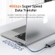CABLETIME αντάπτορας USB-C CT-OTG41-AG, γωνιακός, USB4, 240W, 40Gbps, 8K, γκρι