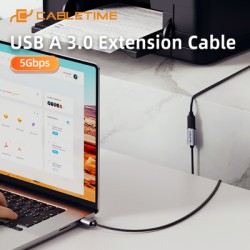 CABLETIME καλώδιο προέκτασης USB CT-AMAF1, 5Gbps, 3m, μαύρο