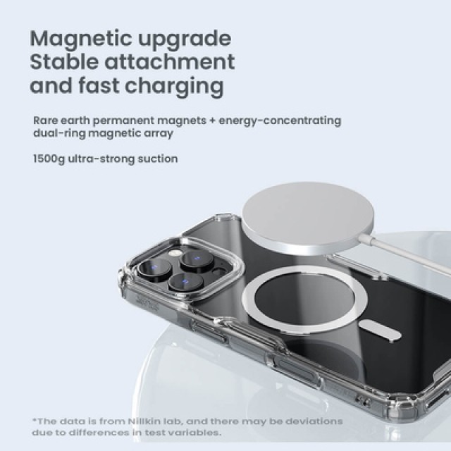 NILLKIN θήκη Nature TPU Pro Magnetic για iPhone 16 Pro Max, διάφανη-μπλε