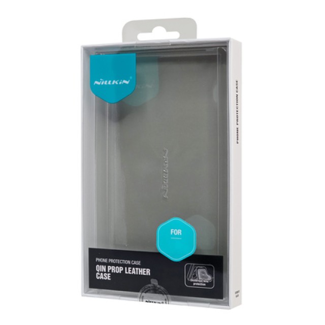 NILLKIN θήκη Qin Prop Leather για iPhone 16, δερμάτινη, μαύρη