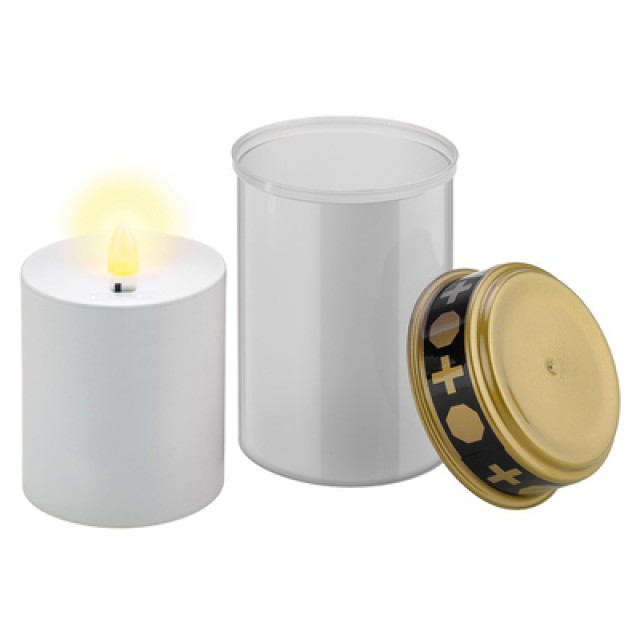 GOOBAY LED φωτιστικό κερί αφιέρωσης 74367, 2400K, IP44, λευκό GOOBAY LED φωτιστικό κερί αφιέρωσης 74367, 2400K, IP44, λευκό
