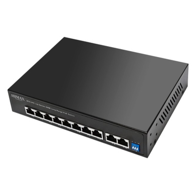 HIMAX PoE switch PS1802E-L, 8x Ethernet PoE & 2x Ethernet θύρες, έως 100Mbps HIMAX PoE switch PS1802E-L, 8x Ethernet PoE & 2x Ethernet θύρες, έως 100Mbps