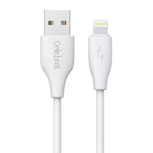 CELEBRAT καλώδιο Lightning σε USB CB-31, 15W, 480Mbps, 1m, λευκό CELEBRAT καλώδιο Lightning σε USB CB-31, 15W, 480Mbps, 1m, λευκό