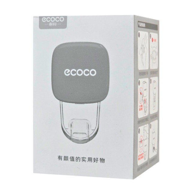 ECOCO διανεμητής οδοντόκρεμας E24024, 5.5x5.5x9.1cm, γκρι