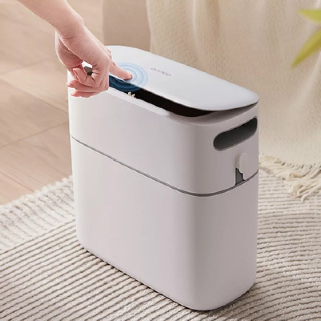 ECOCO κάδος απορριμμάτων E2244 με σακούλες, 12lt, λευκός