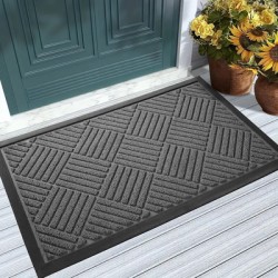 HOME USE πατάκι εισόδου HUH-0212, αντιολισθητικό, 60x40cm, 5mm πάχος, γκρι