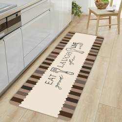 HOME USE πατάκι κουζίνας HUH-0218, αντιολισθητικό, 120x40cm, 3.5mm πάχος, καφέ