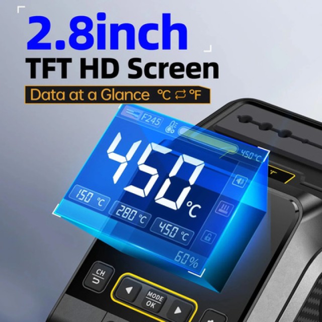 FNIRSI σταθμός συγκόλλησης DWS-200, 200W, 100~450 °C FNIRSI σταθμός συγκόλλησης DWS-200, 200W, 100~450 °C