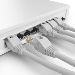 POWERTECH καλώδιο δικτύου CAB-N413, Cat 6 U/UTP, CCA, 250Hz, 0.25m, γκρι