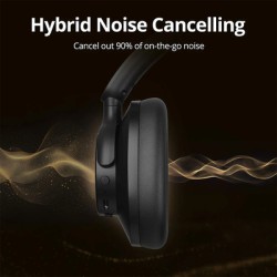 TRONSMART headphones Sounfii Q20S, ασύρματα & ενσύρματα, Hybrid ANC, Φ40mm, 500mAh, μαύρα