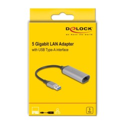 DELOCK αντάπτορας δικτύου 81571, USB, 5Gbps Ethernet, ασημί