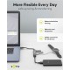 GOOBAY USB hub 74458, 4x θυρών, USB 3.2, 5Gbps, USB σύνδεση, γκρι