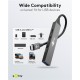 GOOBAY USB hub 74459, 4x θυρών, USB 3.2, 5Gbps, USB-C σύνδεση, γκρι