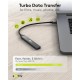 GOOBAY USB hub 74459, 4x θυρών, USB 3.2, 5Gbps, USB-C σύνδεση, γκρι