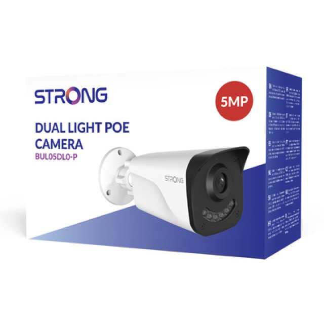 STRONG IP κάμερα BUL05DL0-P με μικρόφωνο, 5MP, 2.8mm, PoE, IP67