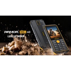 ULEFONE κινητό τηλέφωνο Armor Mini 4, IP68, 2.8", dual SIM, 4G, μαύρο