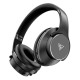 DOQAUS headphones DESIGN 1, ασύρματα & ενσύρματα, Φ40mm, 600mAh, μαύρα DOQAUS headphones DESIGN 1, ασύρματα & ενσύρματα, Φ40mm, 600mAh, μαύρα